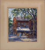 WITHINGTON Elizabeth R 1880-1962,View of a country store, possibly Rockport,Eldred's US 2016-05-21