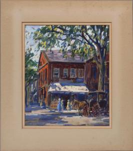 WITHINGTON Elizabeth R 1880-1962,View of a country store, possibly Rockport,Eldred's US 2016-09-23