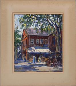 WITHINGTON Elizabeth R 1880-1962,View of a country store, possibly Rockport,Eldred's US 2016-05-21