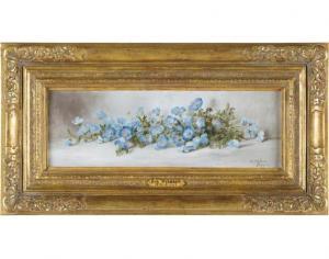 WITHROW Evelyn Almond 1858-1928,BLUE FLOWERS,1872,Abell A.N. US 2021-09-09