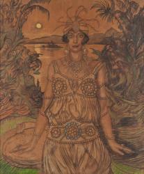 WITKIEWICZ WITKACY Stanislaw Ignacy 1885-1939,Portrait of Irena Wiedyśkiewicz-Poln,1926,Desa Unicum 2022-11-15