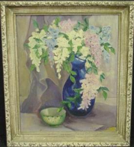 WITKIN M.H 1900-1900,FLORAL STILL LIFE IN A BLUE VASE,William Doyle US 2003-08-21