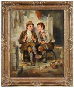 WITKOWSKI Karl 1860-1910,The Telling of a Tale,1886,Brunk Auctions US 2023-07-15