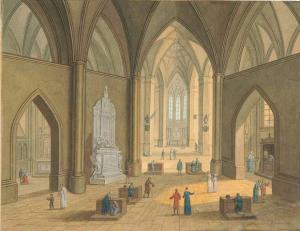 WITTE Johann Jacob 1816-1894,Das Innere einer gotischen Hallenkirche.,Karl & Faber DE 2007-11-30