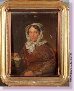 WITTE VAN CITTERS Jacob de 1817-1876,Portrait d'une dame à la lettre,VanDerKindere BE 2009-02-17
