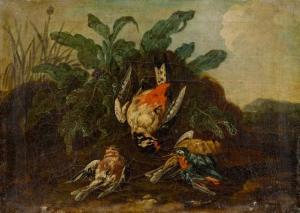 WITTHOOS Matthias 1627-1703,Hunting still life with birds,Galerie Koller CH 2017-03-29