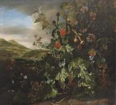 WITTHOOS Matthias,Sous-bois avec un hérisson, un lézard et une souri,1669,Christie's 2012-06-21