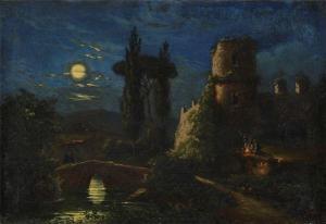 WITTING Walter Günther J. 1864-1940,Paesaggio notturno,Galleria Pananti Casa d'Aste IT 2022-02-18