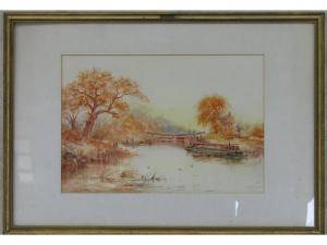 WITTON,river with figures and boats,19th Century,Wellers Auctioneers GB 2008-06-21