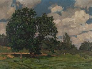 WITTSCHAS Gustav 1868-1953,Oaks in Midsummer,1890,Auctionata DE 2015-01-29