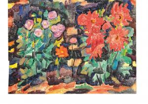 WITTWER GELPKE Martha 1875-1959,Flowers in Garden,Germann CH 2020-06-23