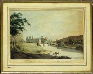 WIZANI Johann Friedrich 1770-1835,Partie de la Vallée de Plauen du côté du jardin,Reiner Dannenberg 2021-06-17