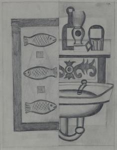 WLODARSKI Marek 1903-1960,FISH AND OBJECTS,1927,Agra-Art PL 2024-03-17