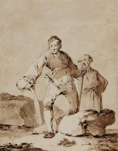 WOCHER Tiberius Domenikus 1728-1799,Two Men by a Lake,Lempertz DE 2016-05-21
