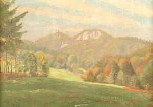 WOHL Karl 1900-1900,Siebengebirge mit dem Drachenfelsvom Westerwald au,Von Zengen DE 2008-04-04