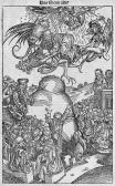WOHLGEMUTH Michael 1434-1519,Die Predigt des Antichristen,1493,Galerie Bassenge DE 2014-11-27