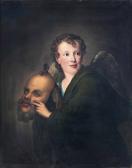 WOHLIEN Christoph Wilhelm 1811-1869,Amor mit Maske,1862,Palais Dorotheum AT 2017-11-14