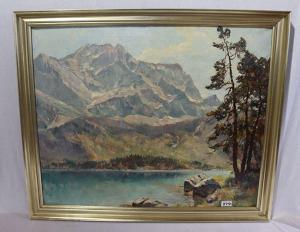 WOHNER Louis 1888-1958,Eibsee mit Zugspitze,Merry Old England DE 2023-01-19