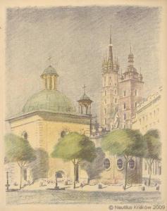 WOJNARSKI Jan 1879-1937,Kraków. Kościół św. Wojciecha,1926,Nautilus PL 2009-11-21