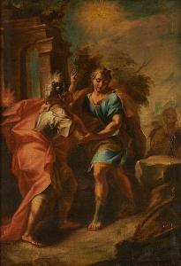 WOLCKER Johann Georg 1700-1766,La conversion de Saul,Horta BE 2016-10-17