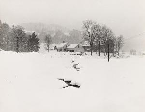 WOLCOTT Marion Post,Highway and Farm During Snowstorm near Barnard, Wi,Swann Galleries 2024-01-25