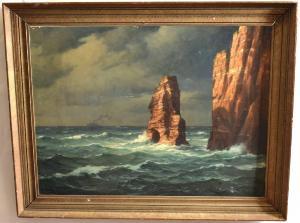 WOLDE Paul 1885-1948,Ship off a rocky coast,Keys GB 2019-06-25
