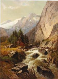 WOLF Alois 1820,Mountain Stream,1869,Palais Dorotheum AT 2017-12-05
