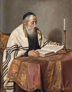 WOLF Franz Xaver 1896-1989,A Rabbi reading,Christie's GB 2014-09-11