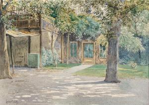 WOLF Raimund Anton 1865-1924,A garden house and a chestnut tree,Palais Dorotheum AT 2024-03-28
