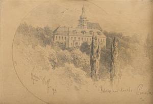 WOLF Raimund Anton 1865-1924,A View of the Peruc Chateau,1893,Palais Dorotheum AT 2018-11-24