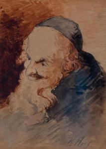 WOLF Raimund Anton 1865-1924,Bildnis eines Rabbiners,Auktionshaus Dr. Fischer DE 2020-12-04