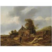 WOLFAERTS Jan Baptist,A DUNE LANDSCAPE WITH A PEASANT WOMAN MILKING SHEE,Sotheby's 2008-11-11