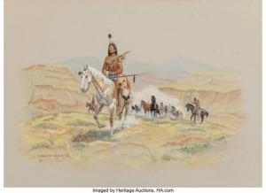 WOLFE Byron B 1904-1973,Comanche Raiders,Heritage US 2022-02-25