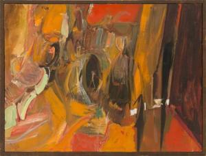 WOLFE Jack 1924-2007,Abstract in orange and reds,Eldred's US 2018-02-17