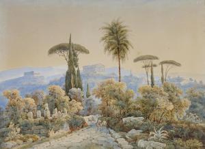 WOLFENSBERGER Johann Jacob 1797-1850,Vue du Forum Romain,1831,Christie's GB 2022-10-28