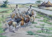 WOLFF J.V,GOAT HERDERS ON THE AFRICAN PLAIN,Sloans & Kenyon US 2009-06-19