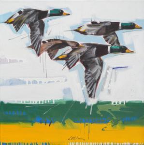 WOLFGANG LOESCHE 1947,Canada geese,2004,Nagel DE 2023-07-12