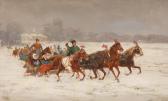 WOLFRAM Joseph 1860-1873,Sleigh Ride in Podolien,Palais Dorotheum AT 2014-02-17