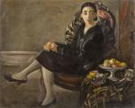 WOLFTHORN Julie 1868-1944,Elegante dunkelhaarige Dame mit übereinandergeschl,Leo Spik DE 2017-09-28