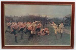 WOLLEN William Barnes 1857-1936,The Roses Match ' Yorkshire v Lancashire,1893,Dickins GB 2017-03-10