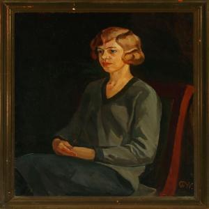 WOLMER Gustav 1880-1971,Portrait of a young woman,Bruun Rasmussen DK 2010-01-11