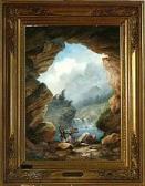 WOLPERDING Friedrich Ernst 1815-1888,Tyrolean cave scenery,1843,Bruun Rasmussen DK 2007-05-28