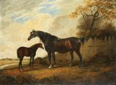 WOLSTENHOLME Dean II 1798-1882,Horse and foal in a parkland setting,Bonhams GB 2015-06-30