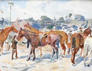 WOLTER Hendrik Jan 1873-1952,Paarden in Park Villa Borghese te Rome,1939,Venduehuis NL 2024-02-28