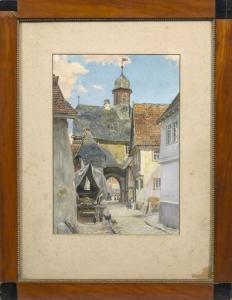 WOLTZE Peter 1860-1925,Ansicht von Königstein im Taunus mit pittoresker S,1902,Schloss DE 2019-12-07