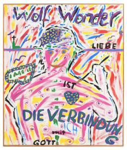 WONDER Wolf 1947,Fantasy Scene with Human Figure and German Writing,Burchard US 2022-07-16