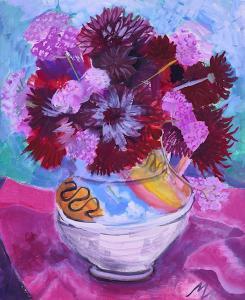 WONDRAUSCH Mary 1923-2016,Still life with dahlias and other flowers i,Bellmans Fine Art Auctioneers 2022-05-10