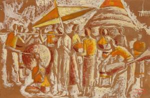 WONG UPARAJ DAMRONG 1936-2002,Monks,1961,Bonhams GB 2020-04-22