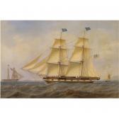 WONTNERCYRENE William Clarke 1803-1883,A BRIG, FLYING THE BLUE PETER, OUTWARD BOUND ,1859,Sotheby's 2009-09-30