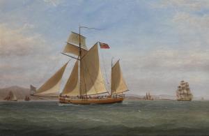 WONTNERCYRENE William Clarke 1803-1883,TOPSAIL KETCH ON THE CLYDE SAILING PAST THE CLO,1865,Whyte's 2012-10-01